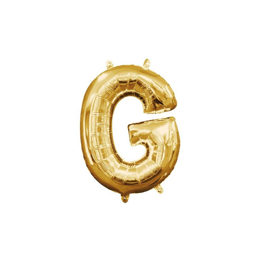 13in Air-Filled Gold Letter Balloon (G)